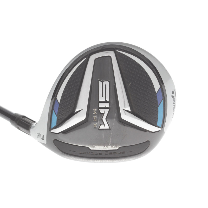 TaylorMade Sim Max Graphite Mens Right Hand Fairway 3 Wood 15* Regular - Ventus Blue FW 5-R