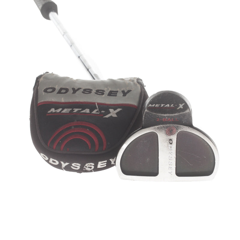 Odyssey Metal X 2-Ball Mens Right Hand Putter 34" Mallet Odyssey - Super Stroke Mid Slim 2.0