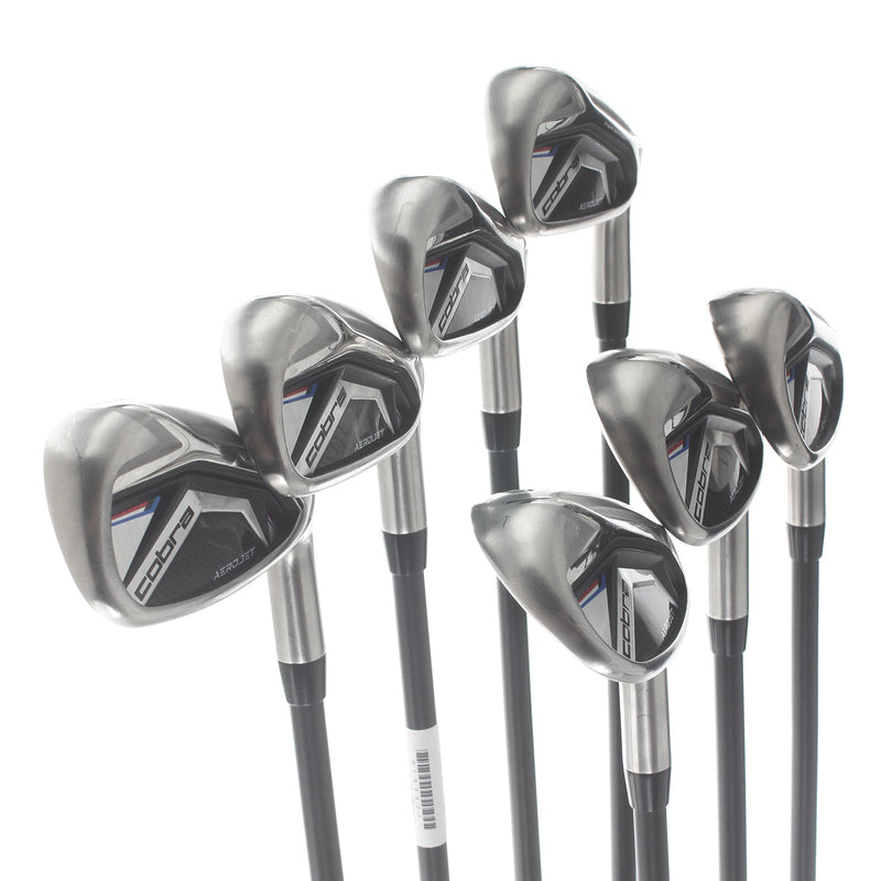 Cobra Aerojet Graphite Mens Right Hand Irons 5-SW Senior - KBS PGI 65