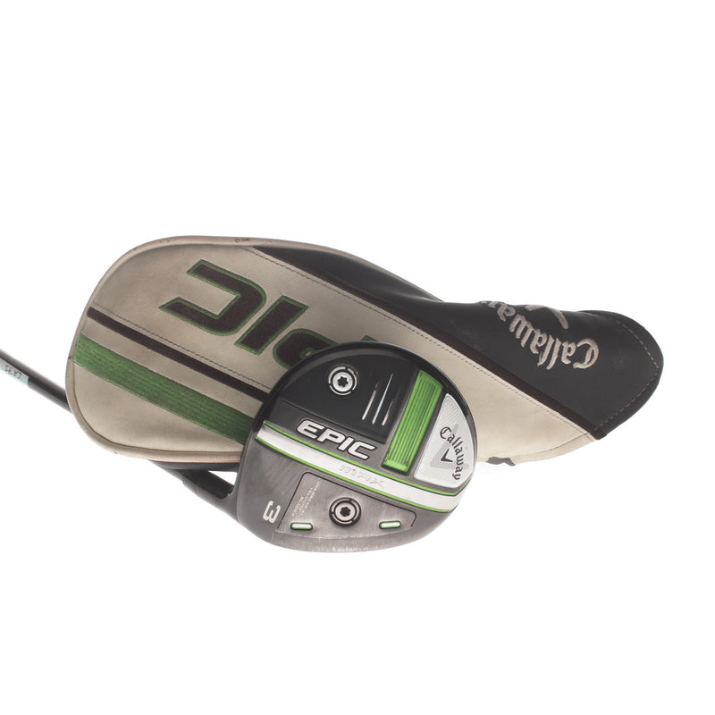 Callaway Epic Max Graphite Mens Right Hand Fairway 3 Wood 15* Regular - HZRDUS Smoke iM10 Green 5.5 60g