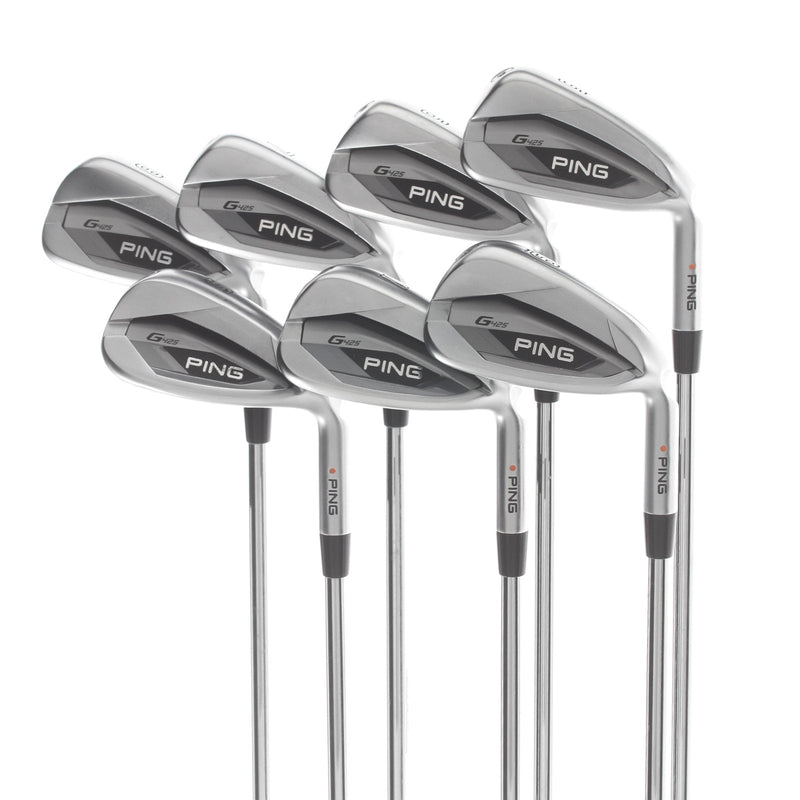 Ping G425 Steel Mens Right Hand Irons 5-SW Red Dot 1* Flat Stiff - Ping AWT 2.0
