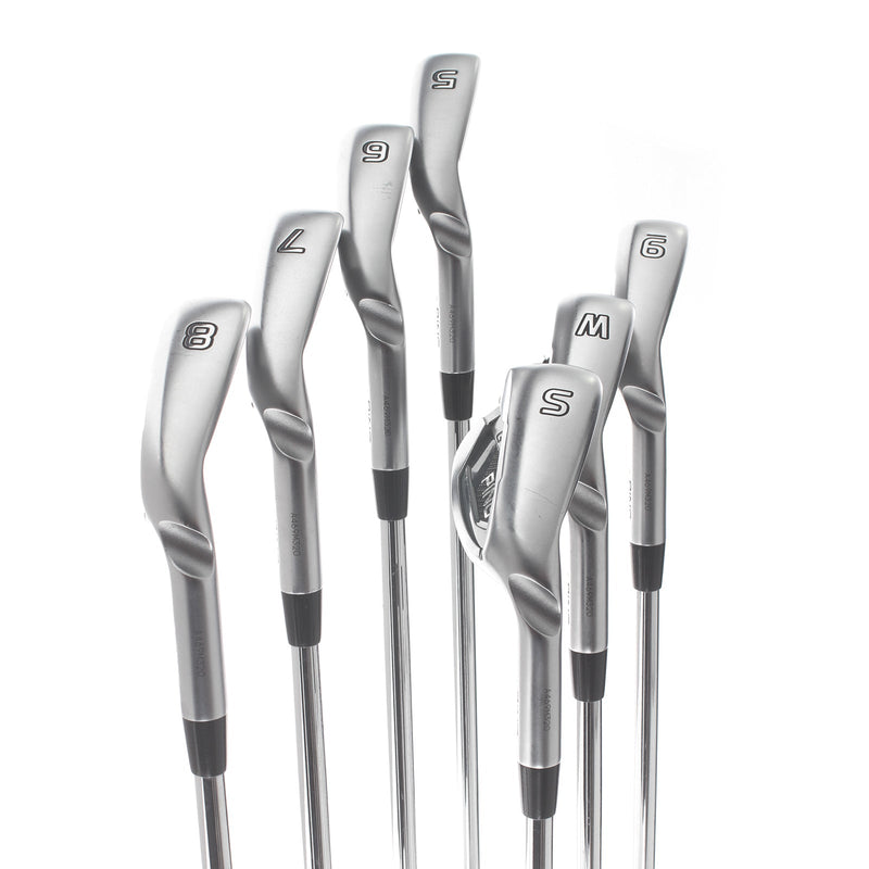 Ping G425 Steel Mens Right Hand Irons 5-SW Red Dot 1* Flat Stiff - Ping AWT 2.0