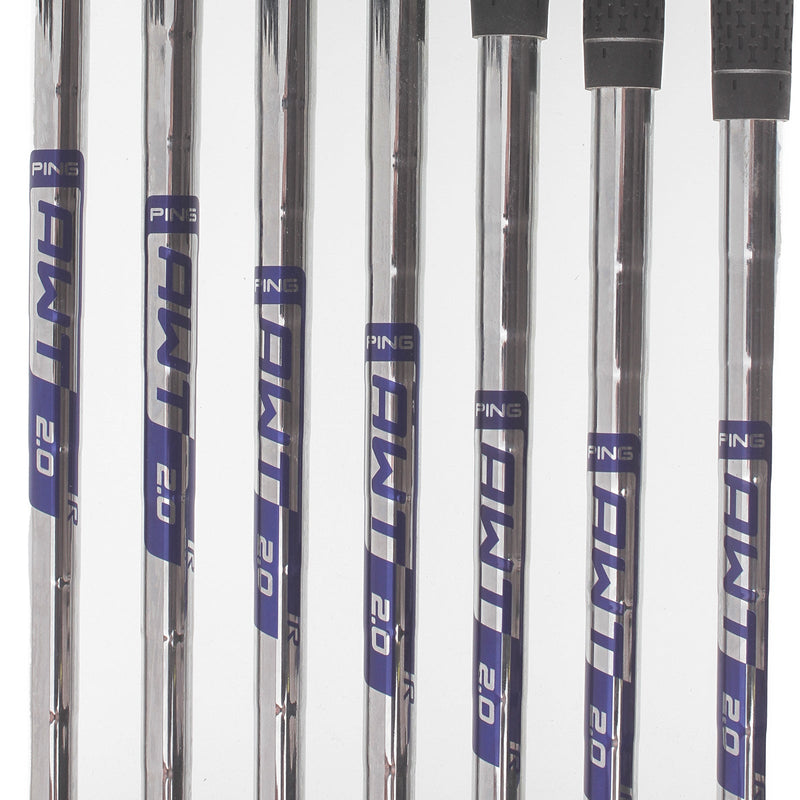 Ping G Steel Mens Right Hand Irons 5-SW Yellow Dot 1.5* Upright Regular - Ping AWT 2.0