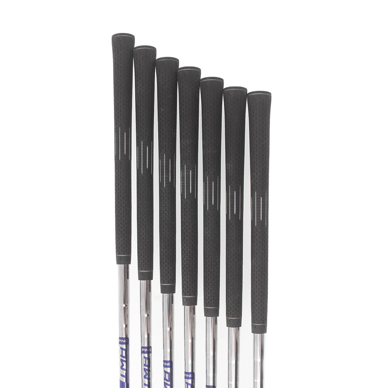 Ping G Steel Mens Right Hand Irons 5-SW Yellow Dot 1.5* Upright Regular - Ping AWT 2.0