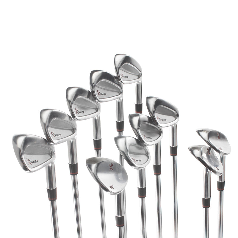 Hakusa Steel Mens Right Hand Irons 3-GW+SW+LW Extra Stiff - Rifle 6.5