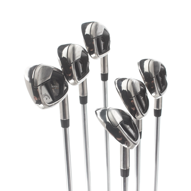 Callaway Rogue ST Max OS Steel Mens Right Hand Irons 6-SW Regular - Elevate MPH 85