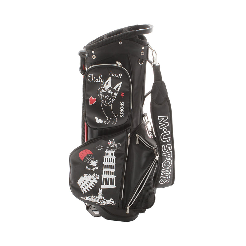 M. U. Sports Stand Bag - Black/White/Red
