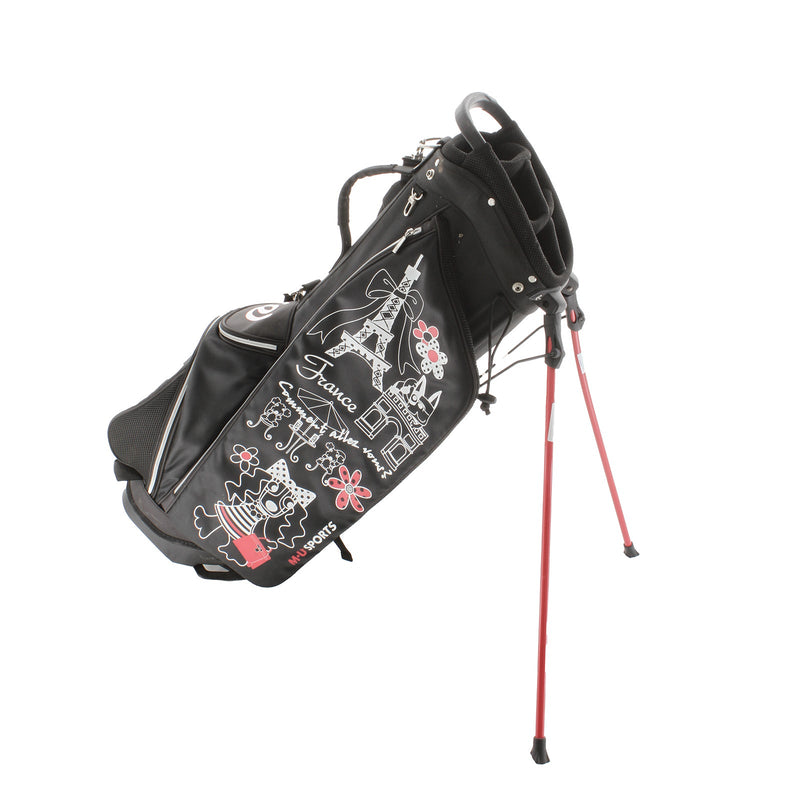 M. U. Sports Stand Bag - Black/White/Red