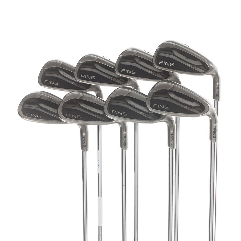 Ping G25 Steel Mens Right Hand Irons 4-SW White Dot 3* Upright Regular - Ping CFS