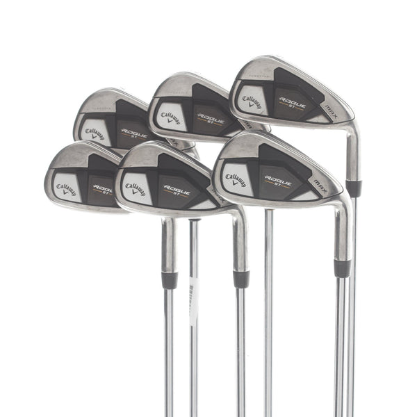 Callaway Rogue ST Max Steel Mens Right Hand Irons 5-PW Stiff - Elevate MPH 95