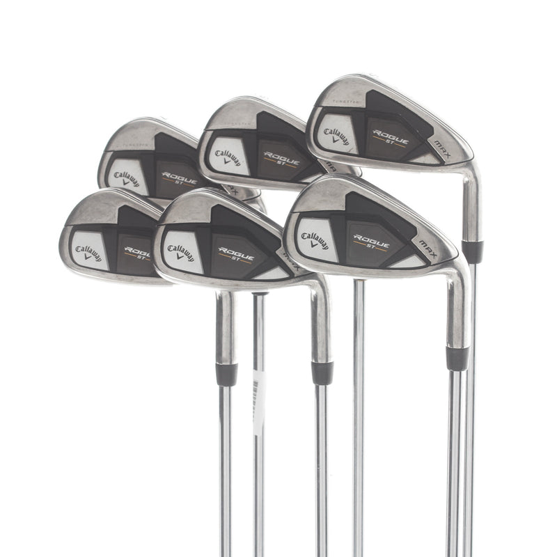 Callaway Rogue ST Max Steel Mens Right Hand Irons 5-PW Stiff - Elevate MPH 95