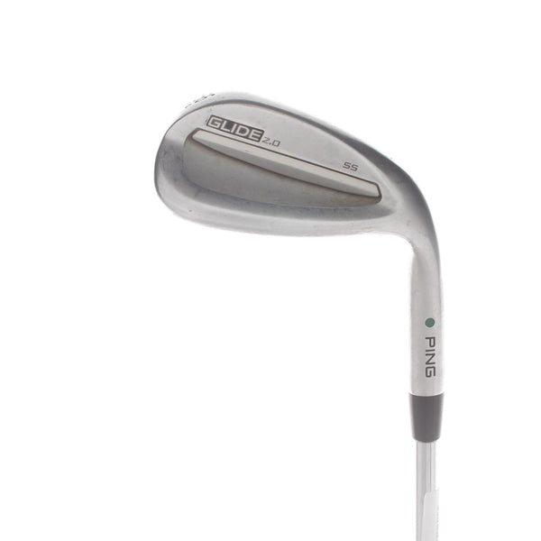 Ping Glide 2.0 Steel Mens Right Hand Sand Wedge Green Dot 56* 2* Upright 12 Bounce SS Grind Wedge - AMT 2.0