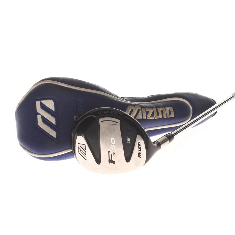 Mizuno F-50 Steel Mens Left Hand Fairway 5 Wood 18* Regular - Dynamic Gold R300