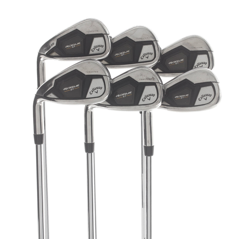 Callaway Rogue ST Max OS Steel Mens Left Hand Irons 5-PW Stiff - Elevate MPH 85
