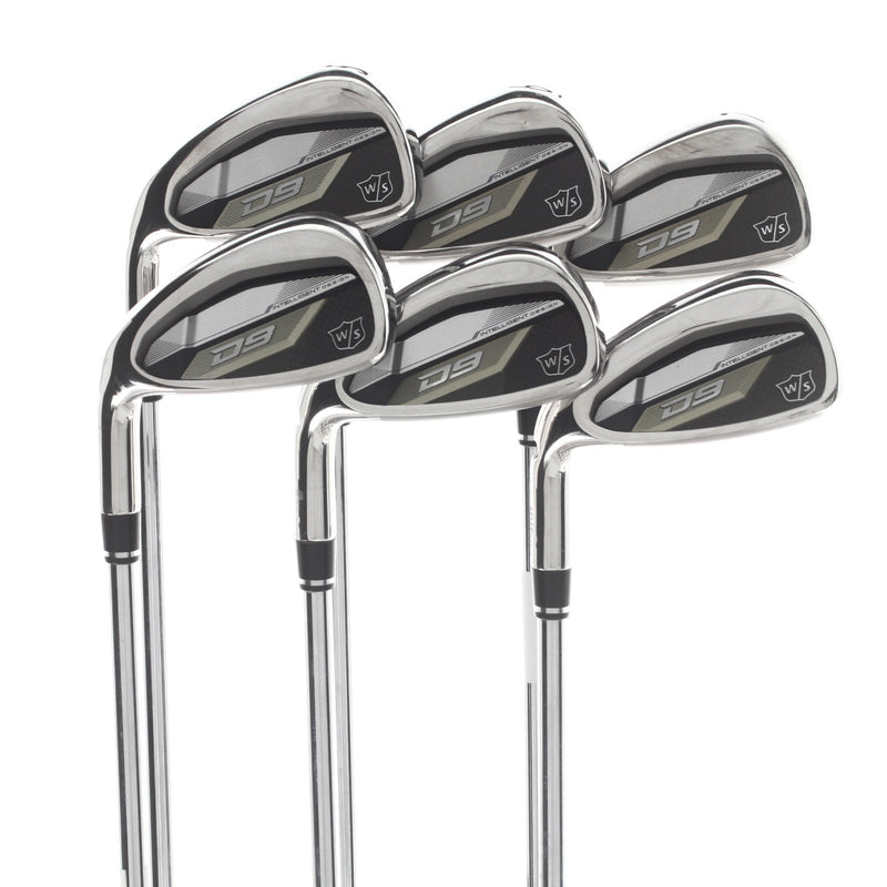 Wilson Staff D9 Steel Mens Left Hand Irons 5-PW Regular - KBS Max Ultralite
