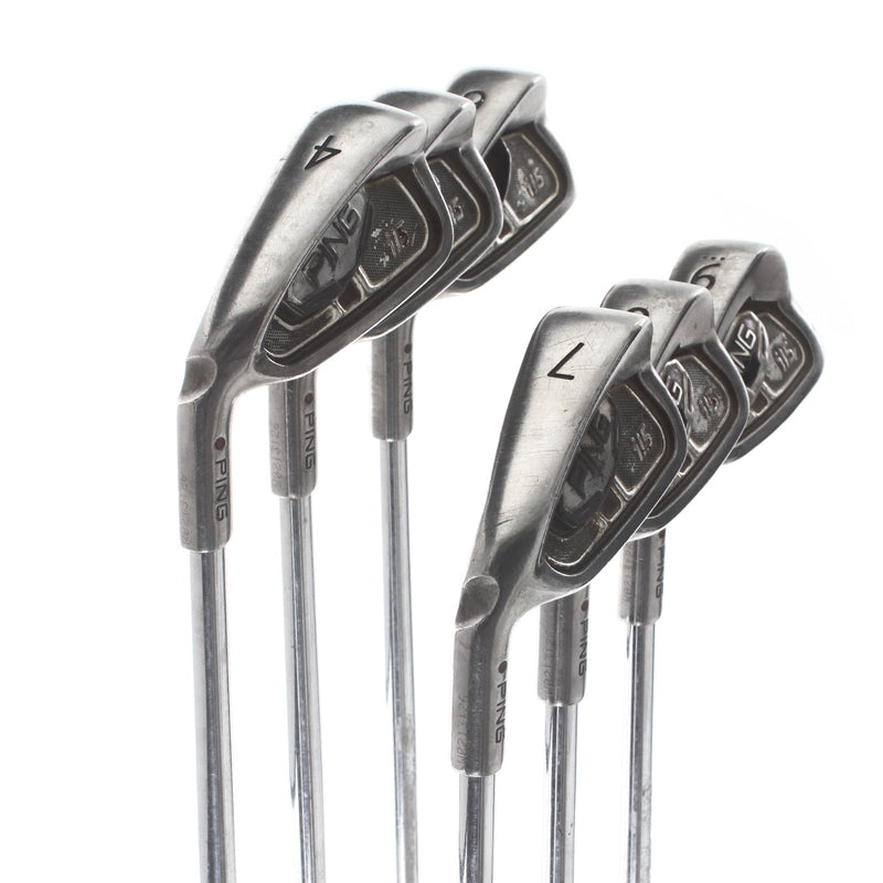 Ping i15 Steel Mens Left Hand Irons 4-9 Red Dot 0.75* Flat Regular - Ping
