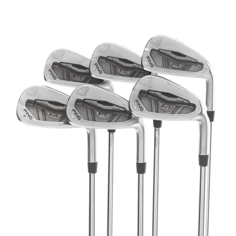 Ping S56 Steel Mens Right Hand Irons 5-PW White Dot 3* Upright Stiff - Dynamic Gold S300