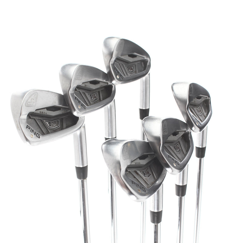 Ping S56 Steel Mens Right Hand Irons 5-PW White Dot 3* Upright Stiff - Dynamic Gold S300