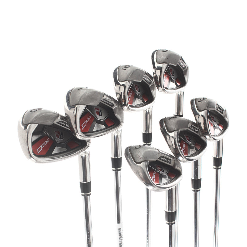 Wilson D300 Steel Mens Right Hand Irons 5-SW Uniflex - Wilson Superlight