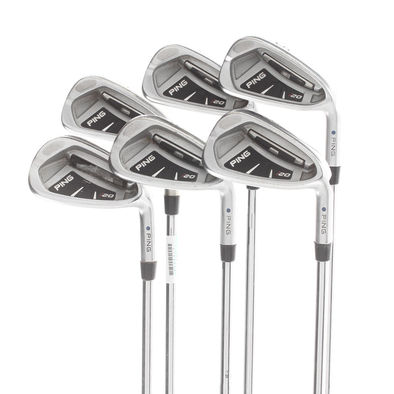 Ping i20 Steel Mens Right Hand Irons 5-PW Blue Dot 0.75* Upright Stiff - Ping CFS