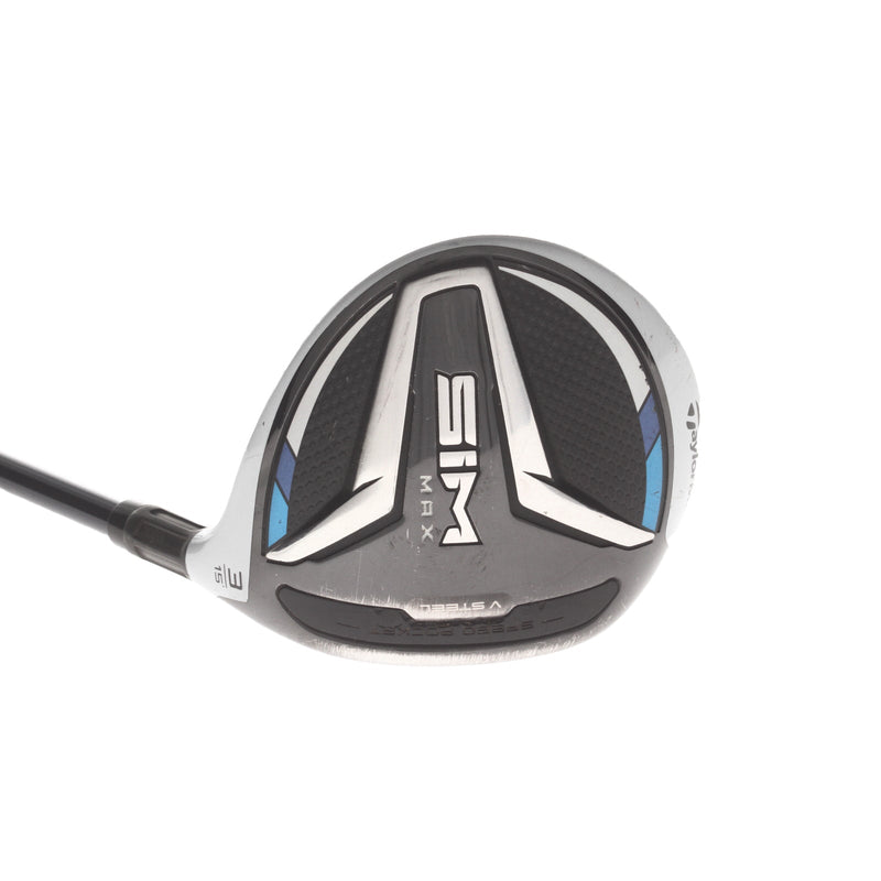 TaylorMade Sim Max Graphite Mens Right Hand Fairway 3 Wood 15* Regular - Fujikura Ventus Blue 5-R