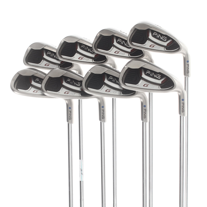 Ping G20 Steel Mens Right Hand Irons 4-SW Blue Dot 1* Upright Regular - Ping CFS