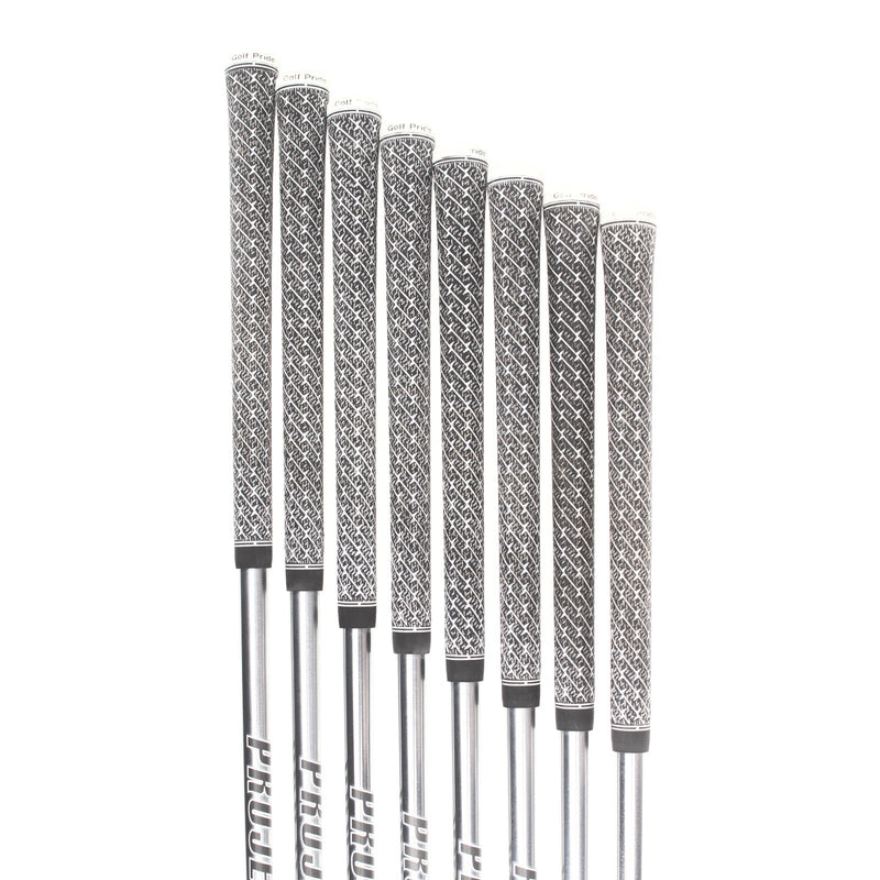 Mizuno JPX 923 Hot Metal Steel Mens Right Hand Irons 4-GW -0.5" 2* Flat Stiff - Project X IO 6.0 110g