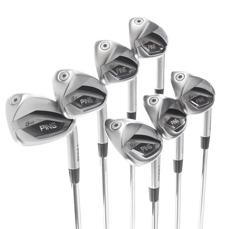 Ping G425 Steel Mens Right Hand Irons 5-SW Red Dot 1* Flat Regular - Ping AWT 2.0
