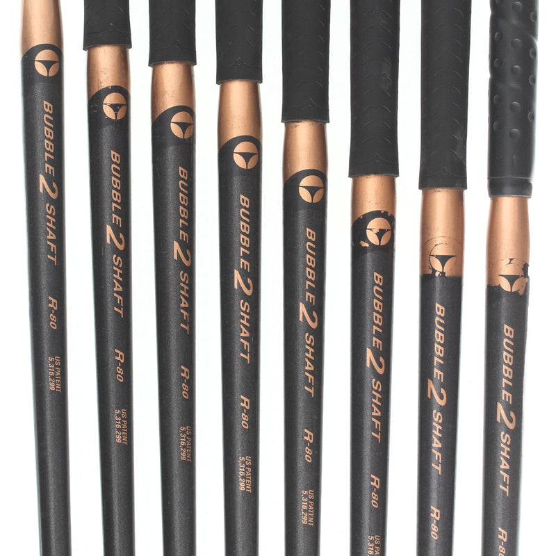 TaylorMade LCG Graphite Mens Right Hand Irons 4-SW Regular - TaylorMade Bubble 2 Shaft 80