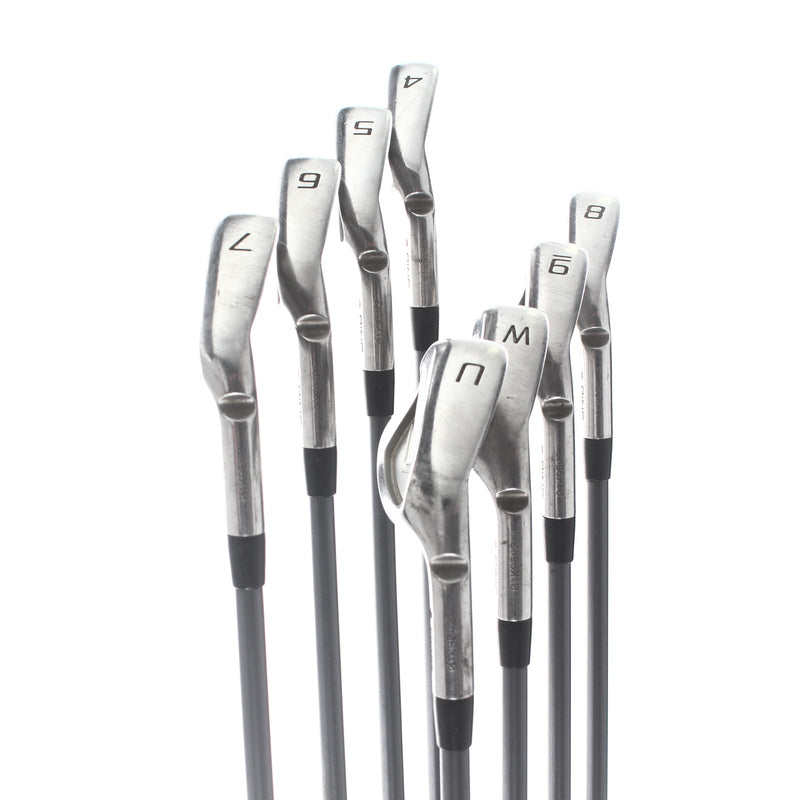 Ping i-Series E1 Graphite Mens Right Hand Irons 4-UW Red Dot 2* Flat Stiff - Ping CFS 80