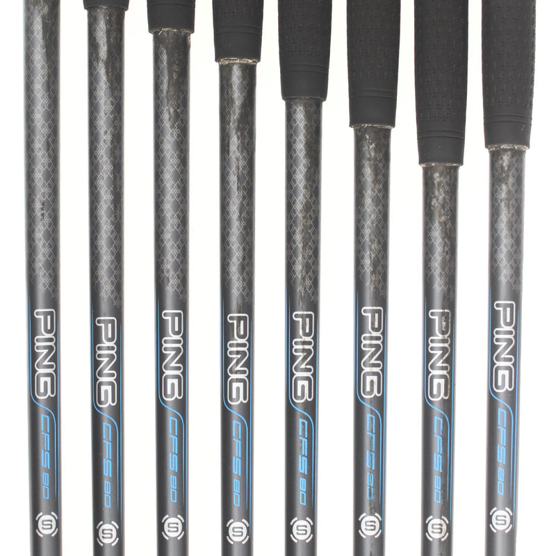 Ping i-Series E1 Graphite Mens Right Hand Irons 4-UW Red Dot 2* Flat Stiff - Ping CFS 80