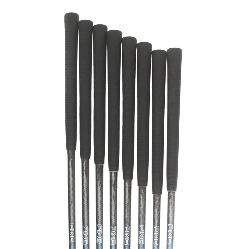 Ping i-Series E1 Graphite Mens Right Hand Irons 4-UW Red Dot 2* Flat Stiff - Ping CFS 80