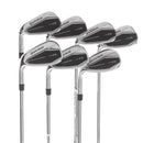 TaylorMade Qi Steel Mens Left Hand Irons 5-SW Regular - KBS Max MT 85
