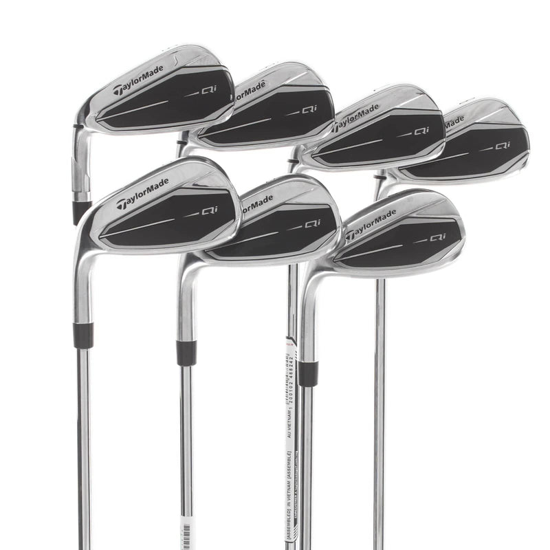 TaylorMade Qi Steel Mens Left Hand Irons 5-SW Regular - KBS Max MT 85