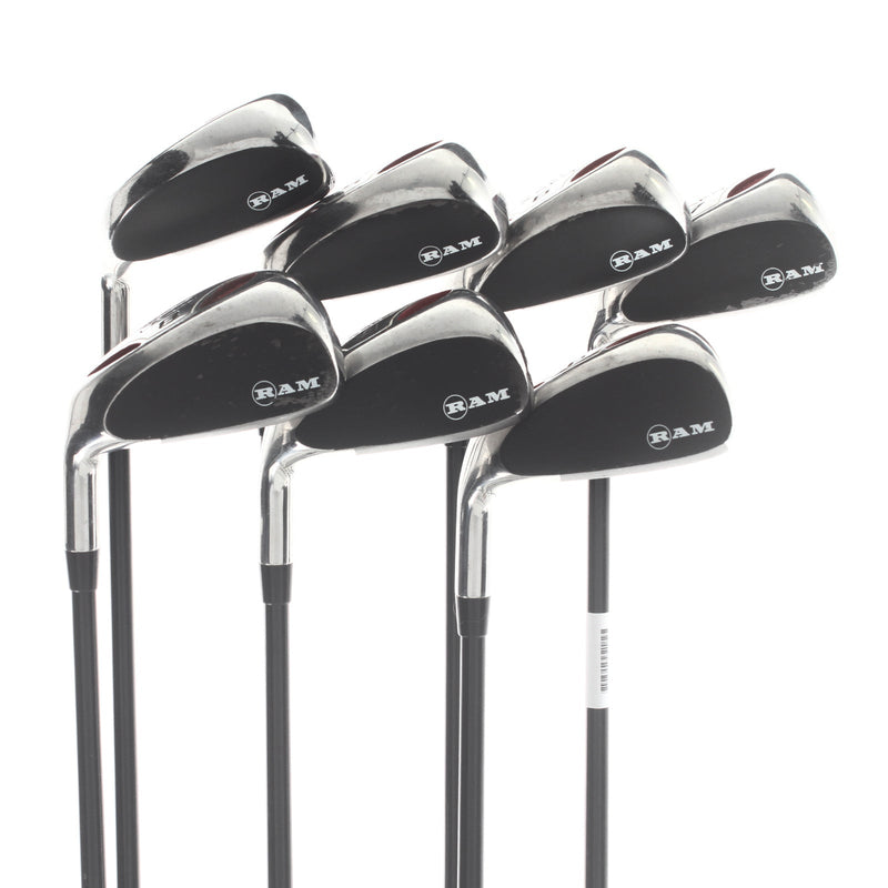 Ram Laser Graphite Mens Left Hand Irons 4-PW Regular - Ram Laser