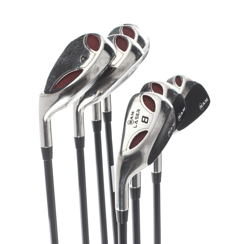 Ram Laser Graphite Mens Left Hand Irons 4-PW Regular - Ram Laser