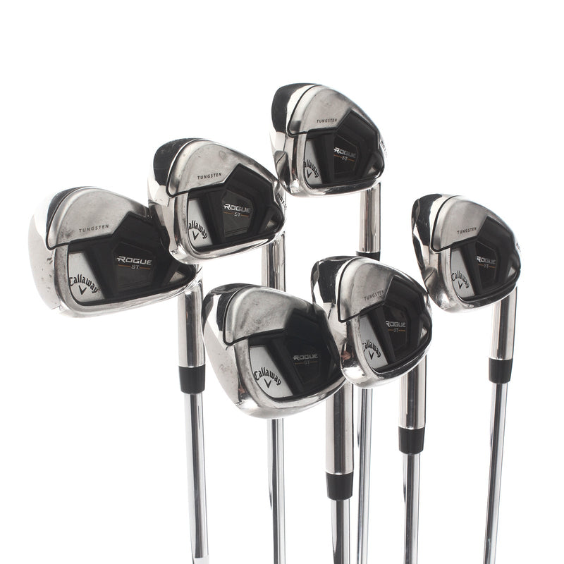 Callaway Rogue Max OS Steel Mens Right Hand Irons 5-PW Regular - Elevate MPH 85