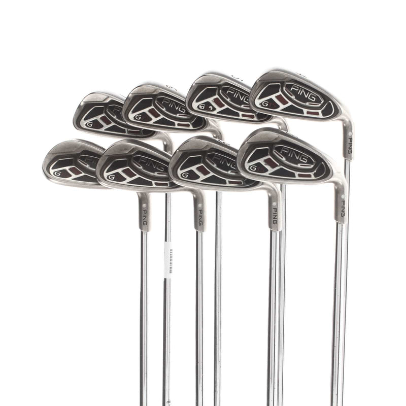 Ping G15 Steel Mens Right Hand Irons 4-SW White Dot 2.25* Upright Regular - Ping AWT