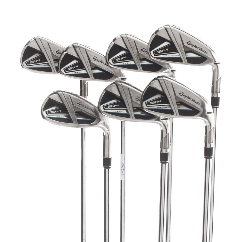 TaylorMade Sim Max Steel Mens Right Hand Irons 5-SW Stiff - KBS Max 85