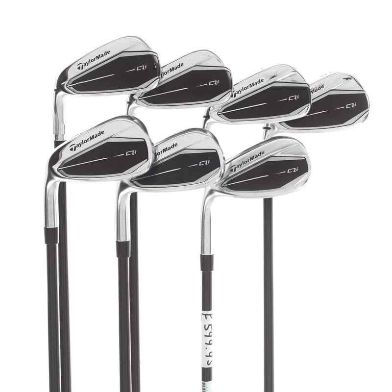 TaylorMade Qi Graphite Mens Left Hand Irons 5-SW Regular - Fujikura Ventus TR Blue 6-R