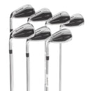 TaylorMade Qi Steel Mens Left Hand Irons 5-SW Regular - KBS Max MT 85
