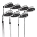 TaylorMade Qi Steel Mens Left Hand Irons 5-SW Regular - KBS Max MT 85
