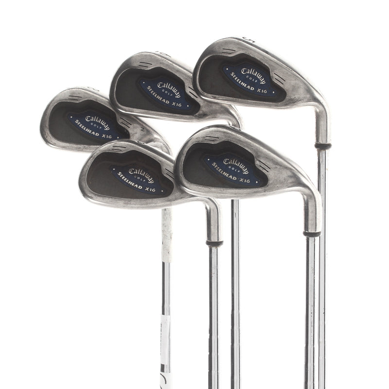 Callaway Steelhead X-16 Steel Mens Right Hand Irons 5-PW Regular - Callaway Ultra Light