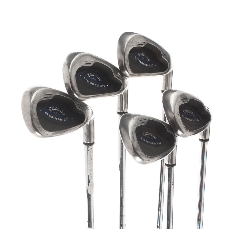 Callaway Steelhead X-16 Steel Mens Right Hand Irons 5-PW Regular - Callaway Ultra Light