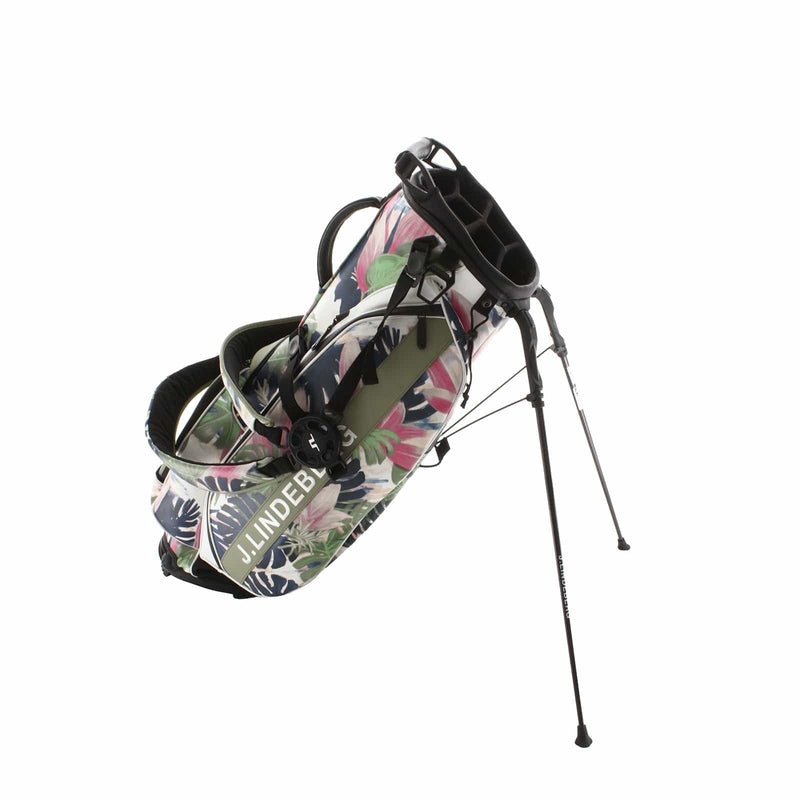 J Lindeberg Play Print Stand Bag - Green