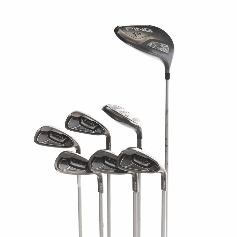 Ping Serene Graphite Ladies Right Hand Package Set Purple Dot 1.5* Flat Ladies - Ping