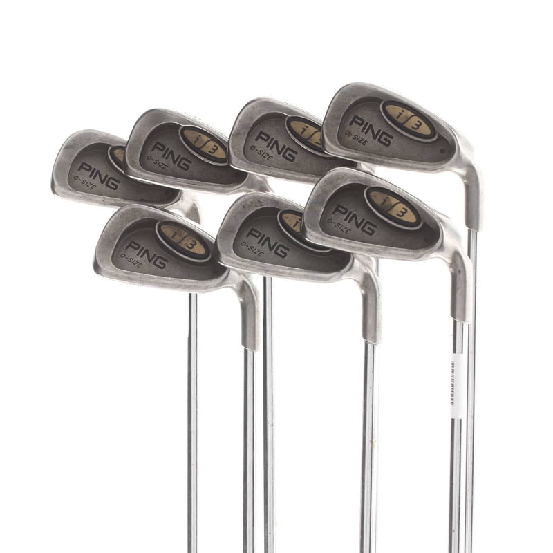 Ping i3 O-Size Steel Mens Right Hand Irons 3-9 Red Dot 0.75* Flat Stiff - Ping Cushin