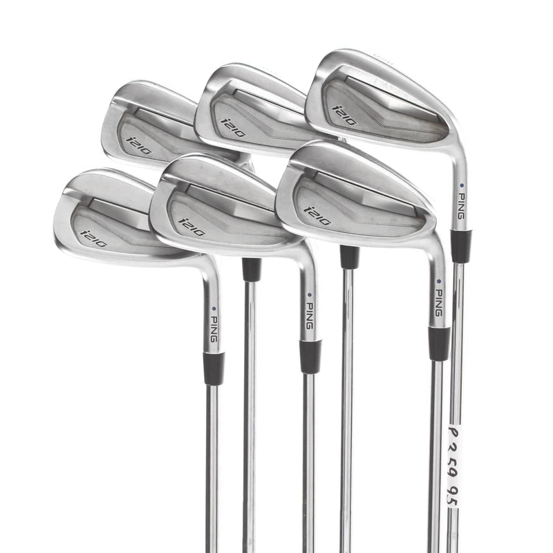 Ping i210 Steel Mens Right Hand Irons 5-PW Black Dot 1* Upright Stiff - KBS Tour 120
