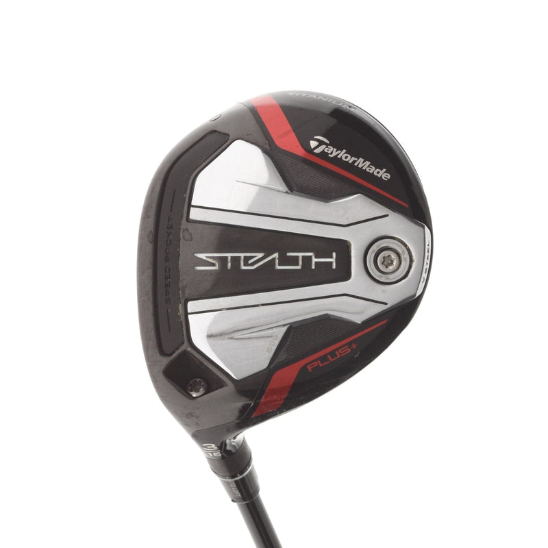 TaylorMade Stealth Plus Graphite Mens Left Hand Fairway 3 Wood 15* Stiff - HZRDUS Smoke RDX Red 75
