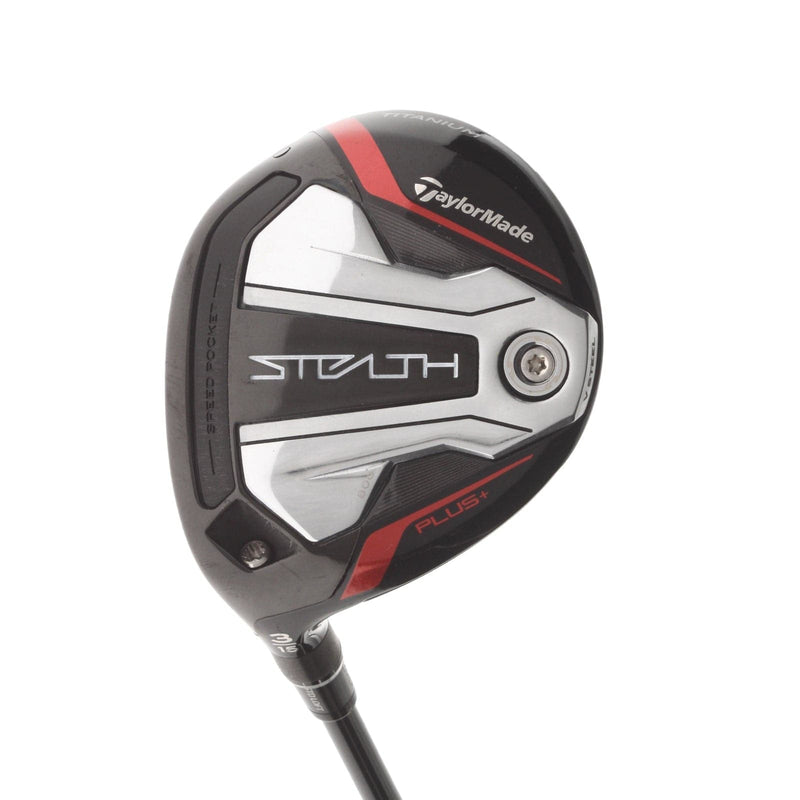 TaylorMade Stealth Plus Graphite Mens Left Hand Fairway 3 Wood 15* Stiff - Kai'li White 70s